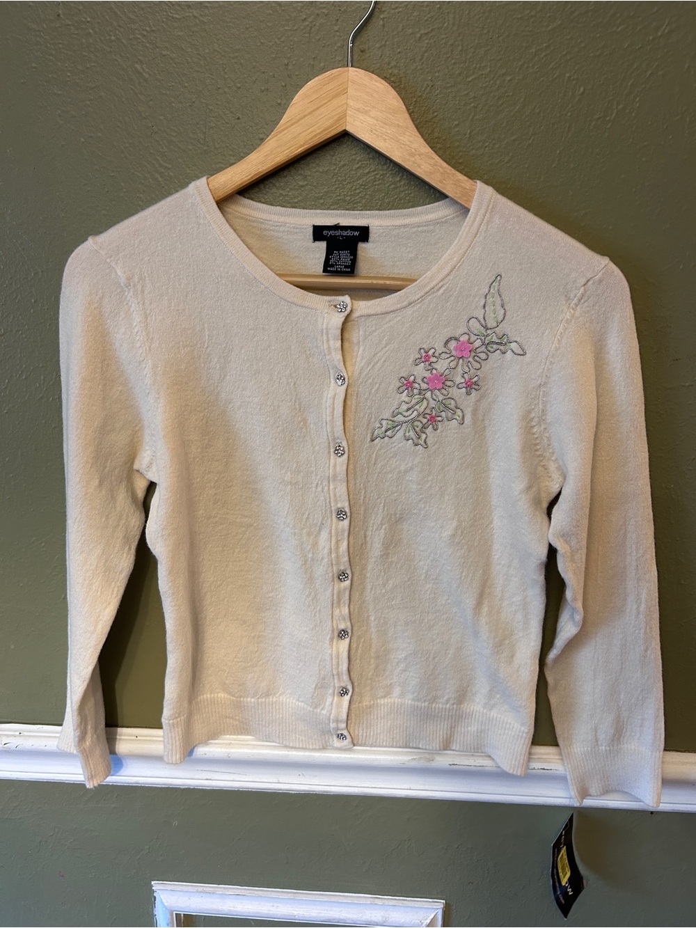 NWT Y2K Deadstock eyeshadow Floral Embroidered Coquette Fairy Whimsy Cardigan